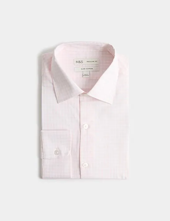 Regular Fit Pure Cotton Check Shirt