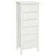 Chiffonnier CHARME 6 tiroirs blanc 45x113x30cm