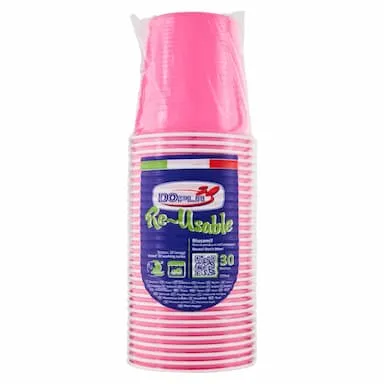 Bicchieri riutilizzabili fucsia P25
