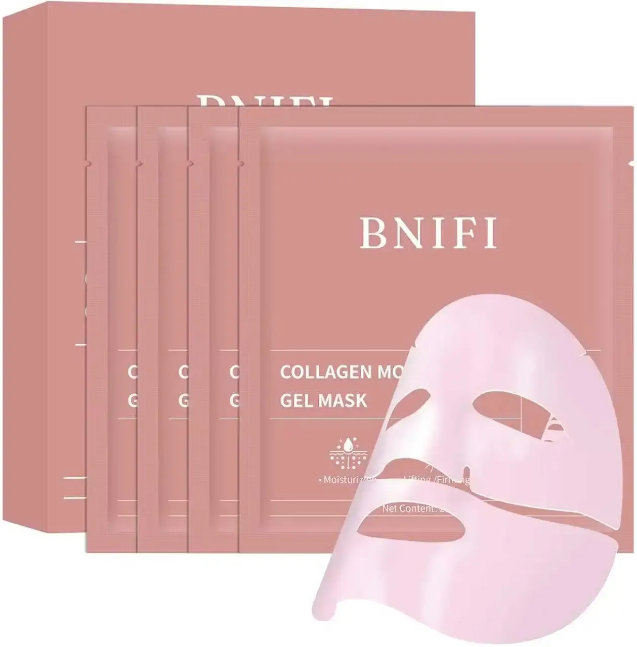 Collagen Face Mask- Hydrating Overnight Hydrogel Facial Mask Suitable for Women's Delicate Skin care, Minimizes Pores, and Firms Skin (28 grams) × 4 pieces