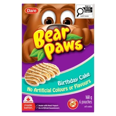 Bear Paws Birthday Cake Cookies