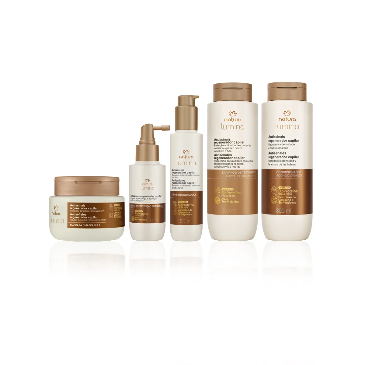 Kit Lumina Antissinais Regenerador Capilar Completo (5 produtos)