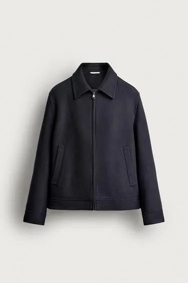 TEXTURED REGULAR FIT JACKET