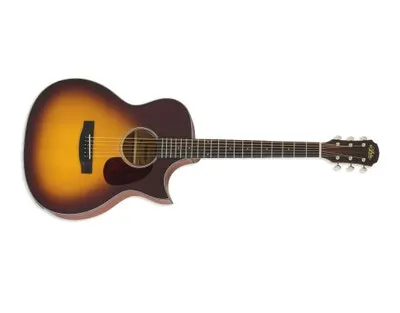 ARIA 101CE MATT TOBACCO SUNBURST OM CW/ELECTRIC ACOUSTIC GUITAR (SPRUCE/MAHOGANY)
