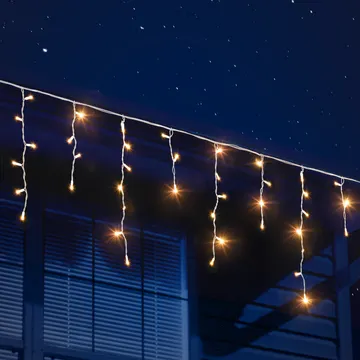 Tenda Luminosa 100 Led Bianco Caldo con 20 Flash