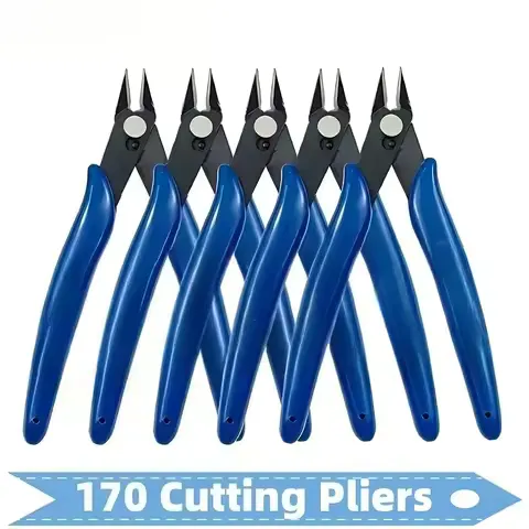 Blue Electricians Pliers Tools Electrician Hand Tool Carbon Steel Electrical Wire Cable Cutters Side Snips Flush Nipper Home