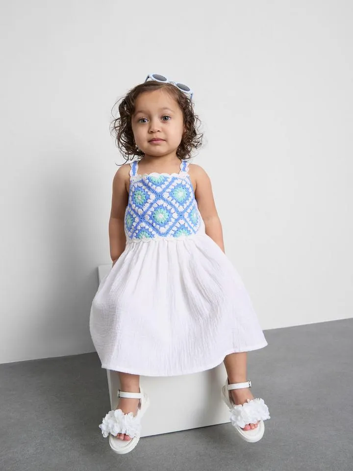 0-36 mois | Robe à empiècement en crochet