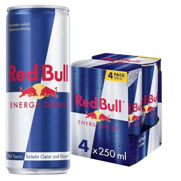 Red Bull Energy Drink (Einweg) 4 x 0,25 l