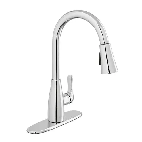 McKenna 1-Handle Pull-Down Sprayer Kitchen Faucet with TurboSpray and FastMount in Chrome, Valve & Deck Plate Included