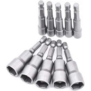 Set di bussole per avvitatore mm adattatore per inserti esagonale per trapano a mano avvitatore elettrico chiave a bussola acciaio al cromo vanadio