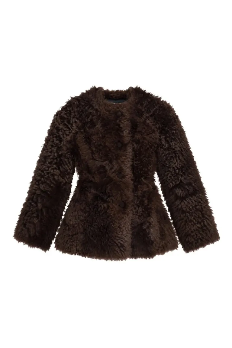 Freya Shearling Jacket - Brun