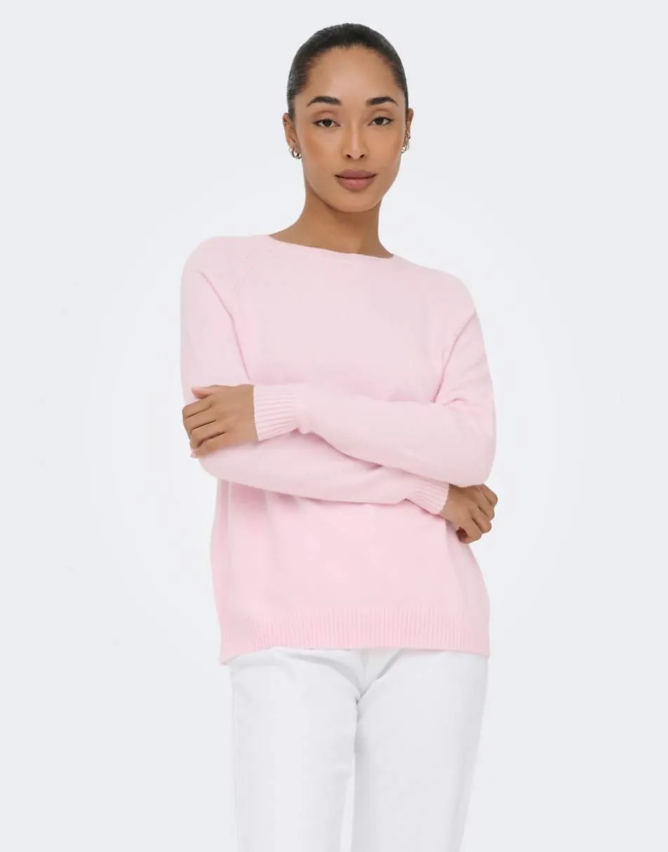 ONLY Knitted pullover in pink-a-boo