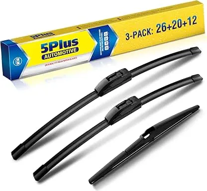5 PLUS® 26"+20"+12" Windshield Wipers Replacement for Toyota Highlander 2008-2019 / Sienna 2021-2024 Wiper Blades,Windshield Wiper Blades Original Equipment Replacement (Pack of 3) 5 PLUS® 26"+20"+12" Windshield Wipers Replacem…