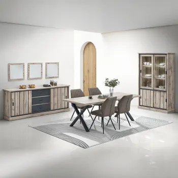 Glaskast VIENNA B126 Canyon Oak