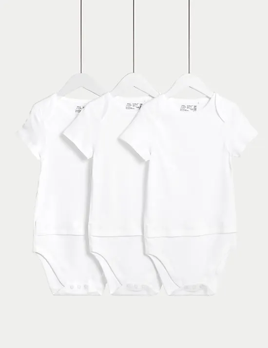3 Pack Adaptive Pure Cotton Bodysuits (7lbs–16 Yrs)