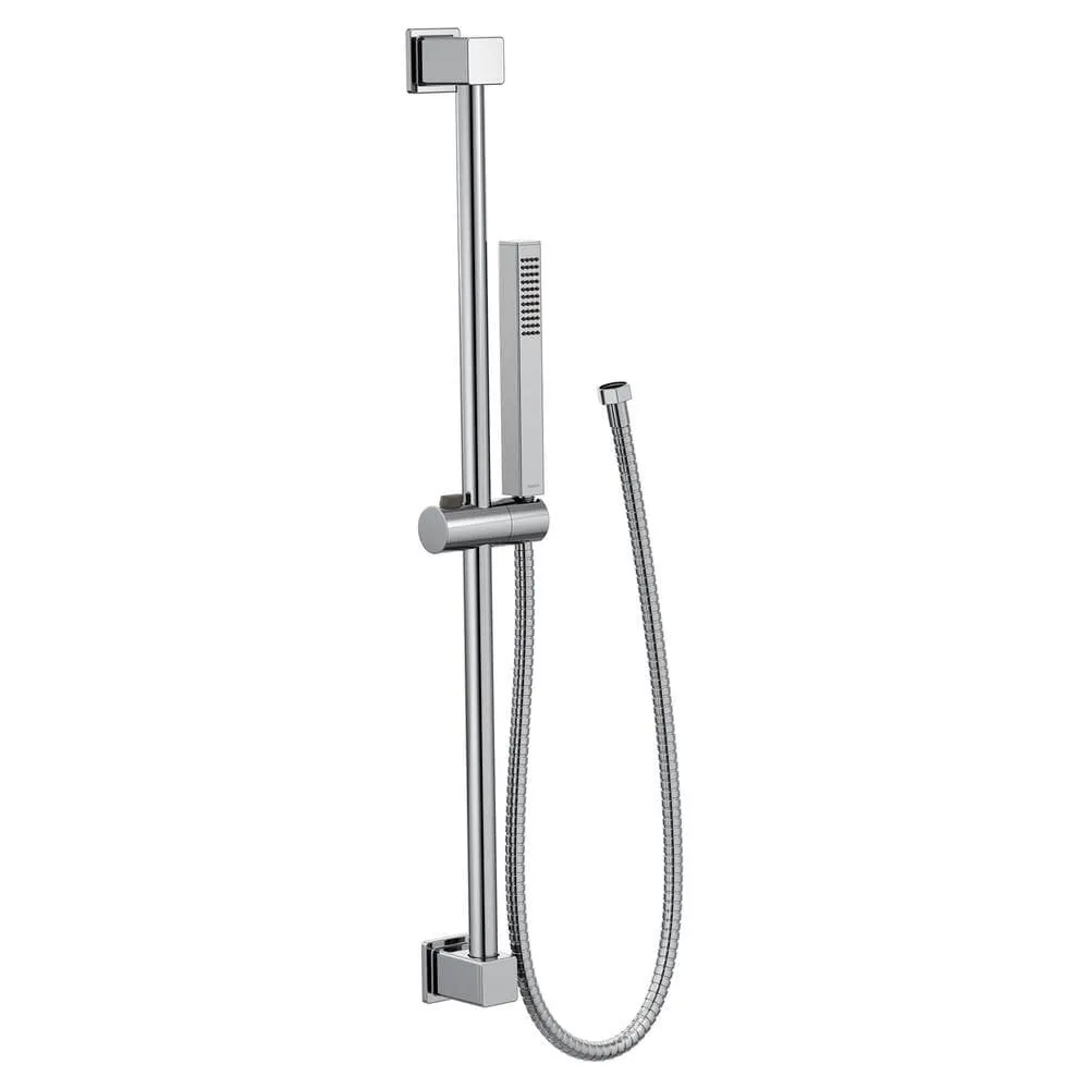 MOEN Square Handheld Shower with Slide Bar in Chrome