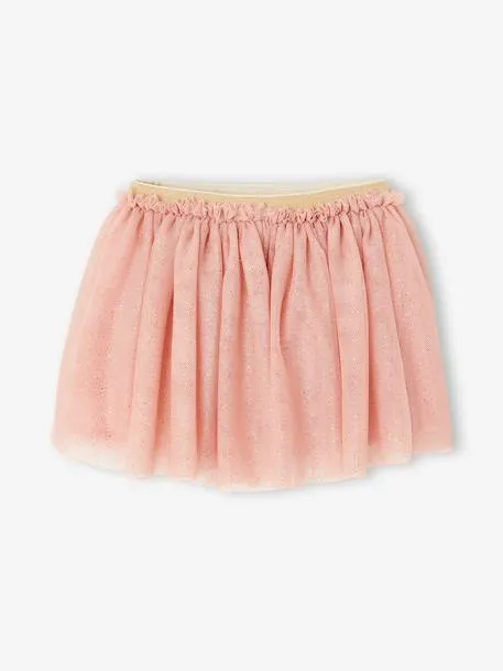 Jupon cérémonie en tulle pailleté bébé - blush