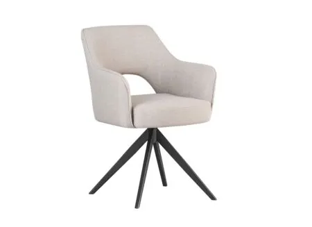 Draaistoel Mesa 55x48x84cm - stof - greige