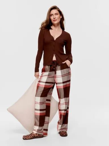 Cherry Chocolate Bamboo Flannelette Classic Pj Pant