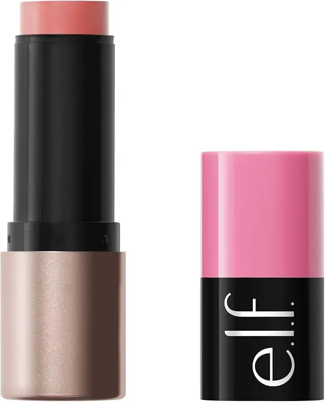e.l.f. Soft Glam Cream Blush Stick, Buildable Natural Flush, Pink On It | Creamy Blendable Texture, Soft Satin Finish, Lightweight Buildable Color, Easy On-the-Go Application, Vegan & Cruelty-Free