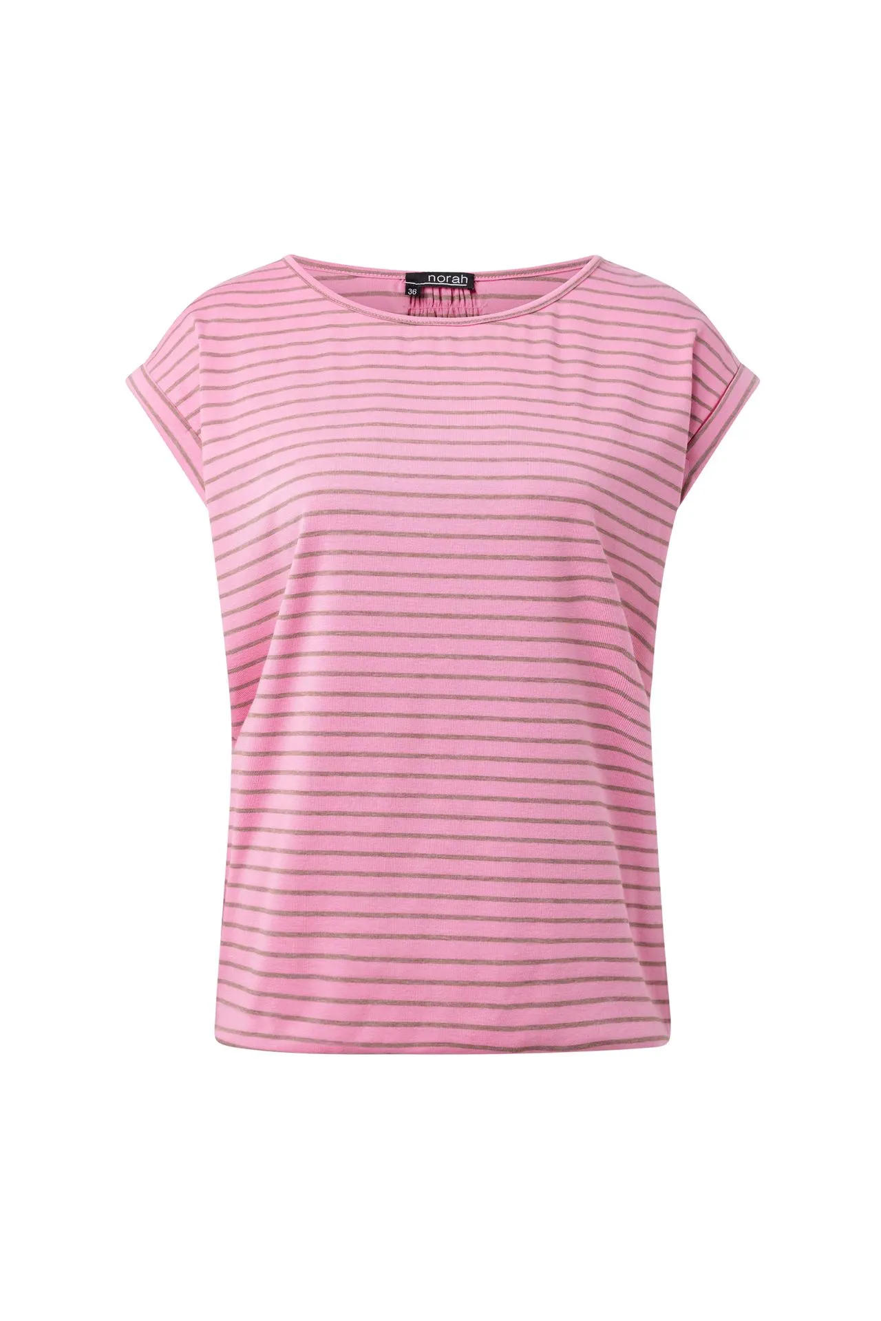 Roze/bruin gestreept shirt