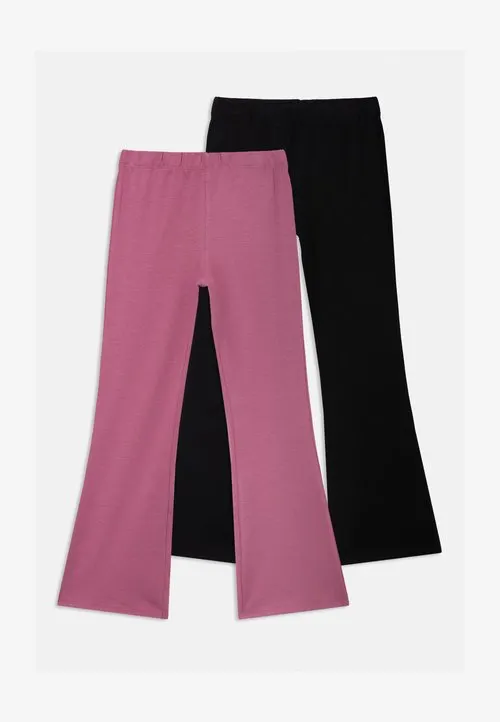 2 PACK - Leggings - black/mauve