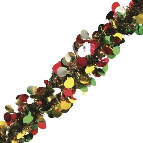 Enchanted Forest® 12' Multicolor Tinsel Christmas Garland with Dots