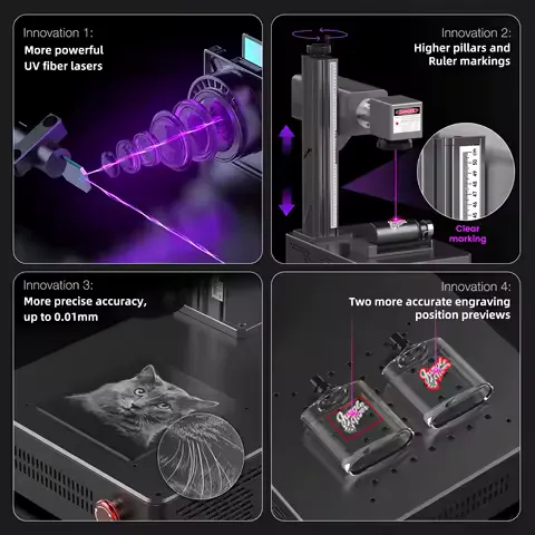 DAJA UV Laser Marking Machine Portable Industrial CNC Laser Engraver for All Materials Glass Silicone Metal Wood Plastic Leather