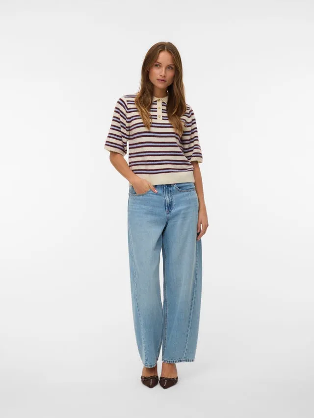 VMOCANNA Strikket poloskjorte