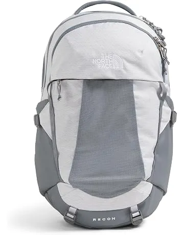 The North Face Women's Recon Everyday Backpack, Wht Mt Mélang/Md Gy-NPF, OS | Commuter Travel Bag, 18" Laptop Sleeve, Water-Repellent