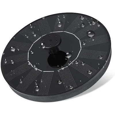 4 Nozzle Heads - Perfect for Bird Baths and Small Ponds 2-in H Black Plastic Solar birdbath