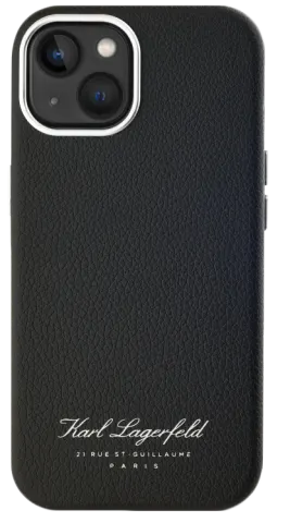 Pouzdro iPhone 14 Karl Lagerfeld Grained PU Hotel RSG černá