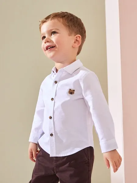Green Character Long Sleeve Long Sleeve Oxford Shirt (3mths-7yrs)