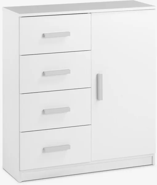 TAPDRUP Cassettiera 4 cassetti 1 anta TAPDRUP bianco
