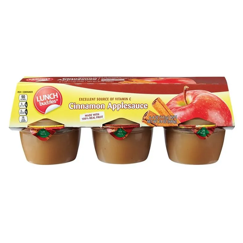 Lunch Buddies Cinnamon Applesauce Cups, 6 count
