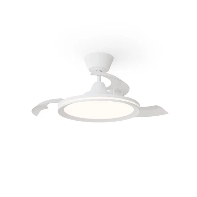 Ventilador de techo con luz silencioso DC 22W con mando ø89 cm Astro SULION blanco luz CCT 3 aspas retráctiles tipo lámpara| 6 velocidades| modo verano/invierno| recomendado para <13m²