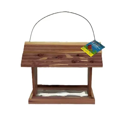 Bird Feeder Wood Hanging Platform Bird feeder - 2-lb