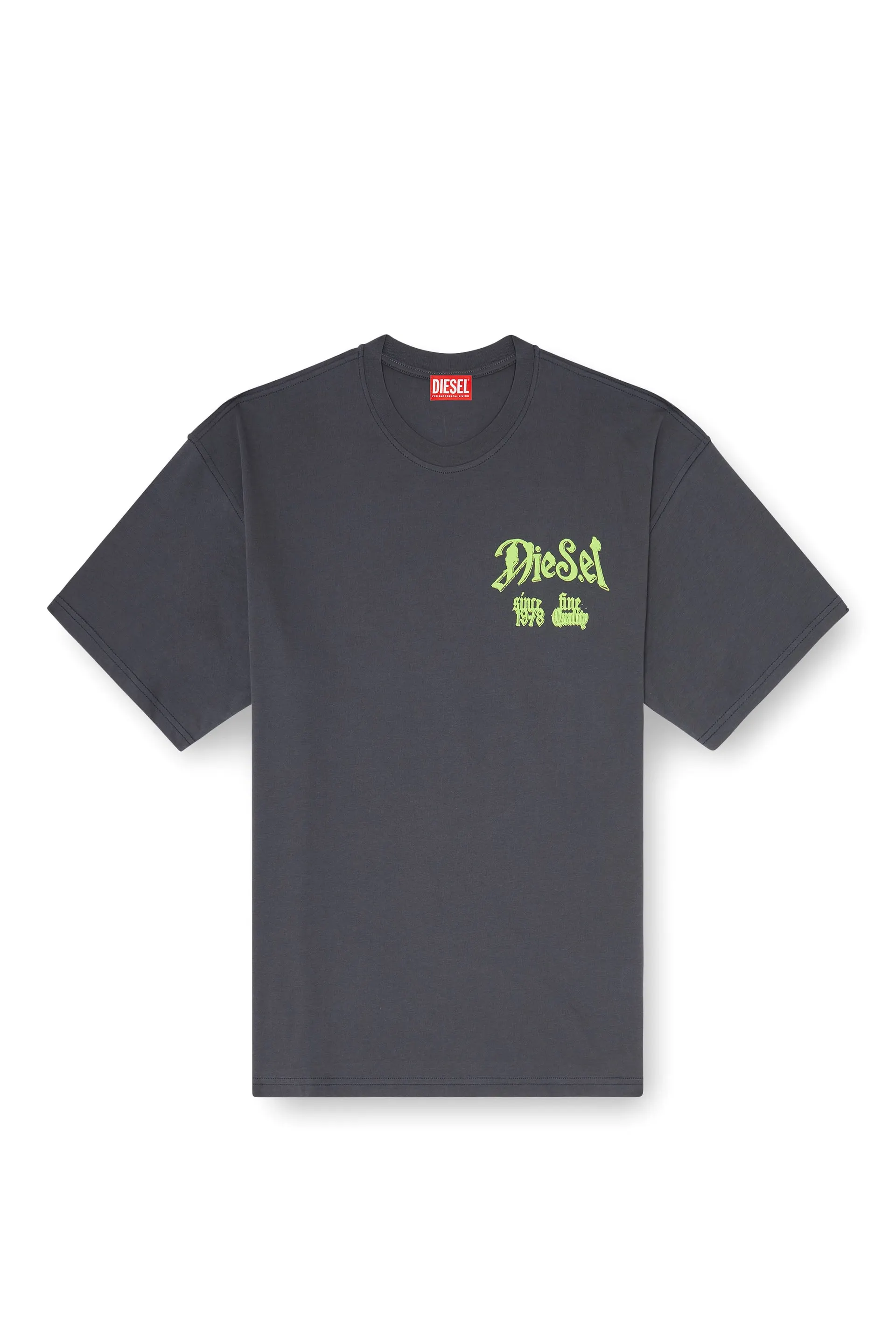 Cotton T-shirt with flock graphic