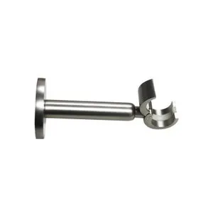 1 Soporte a pared para barra diámetro 28 mm Design INSPIRE Aluminio cromo mate niquelado extensible 11.5-16 cm