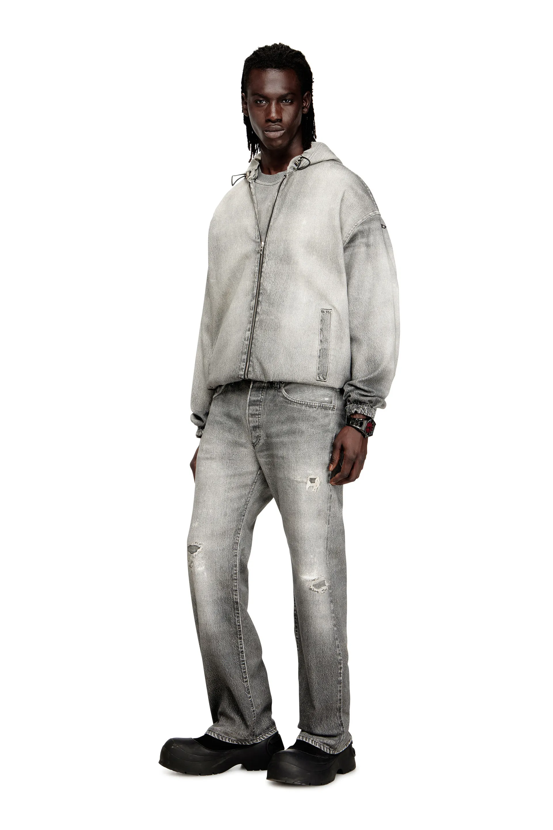 Hooded jacket in trompe l'oeil JoggJeans
