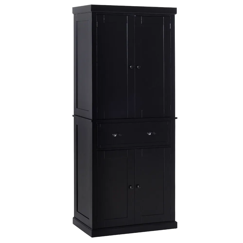 HOMCOM Traditional Kitchen Cabinet Cupboard with Enclosed Storage Space MDF Board
