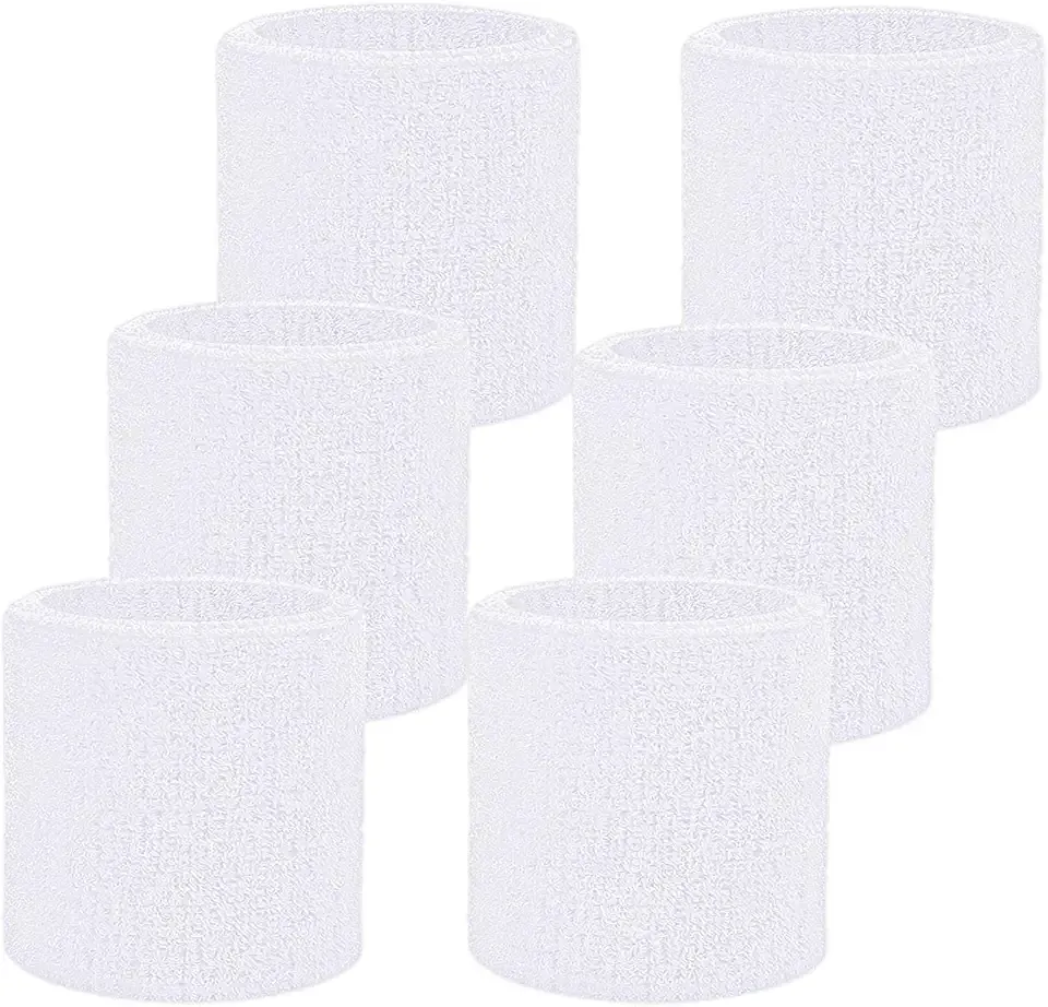 Wristbands Sweatbands for Men & Women, Breathable Tennis Wrist Bands Absorbent Sweat Band Multiuse Wristband for Basketball, Running, Gym, Working Out