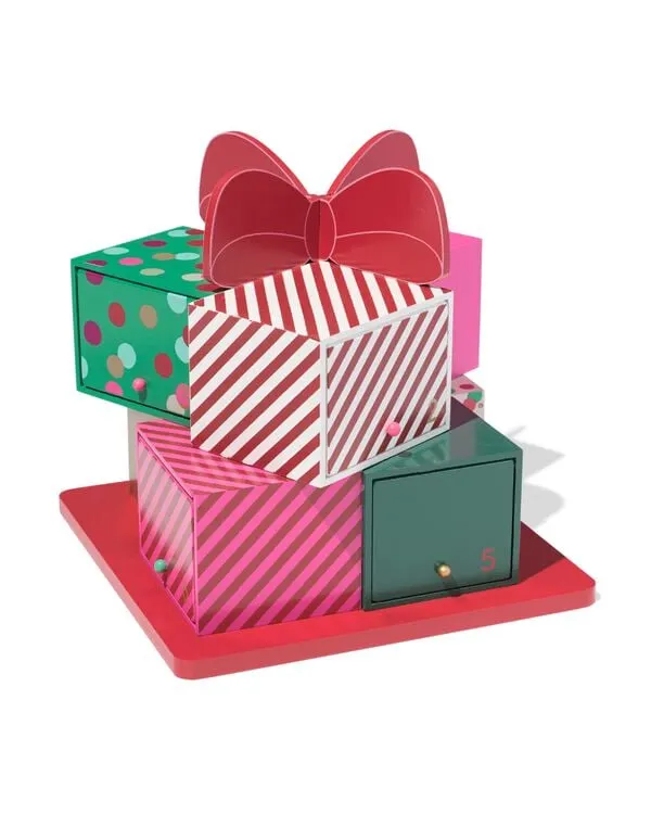 herbruikbare aftelkalender 20x19x20cm hout