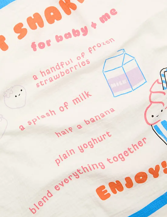 2er-Pack Windeltücher mit Milchshake-Motiv