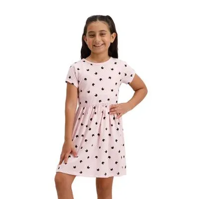 Vestido Fantastic Niña Cuello Redondo Manga Corta