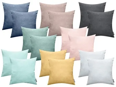 MAGMA, Lot de 2 housses de coussin, 40 x 40 cm ou 50 x 50 cm