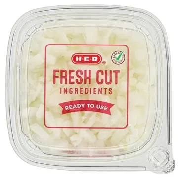 H-E-B Fresh Diced White Onions, 7 oz