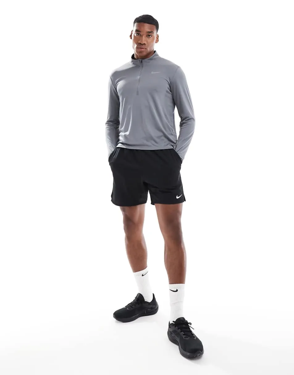 Nike Running Pacer Dri-FIT half zip long sleeve top in grey