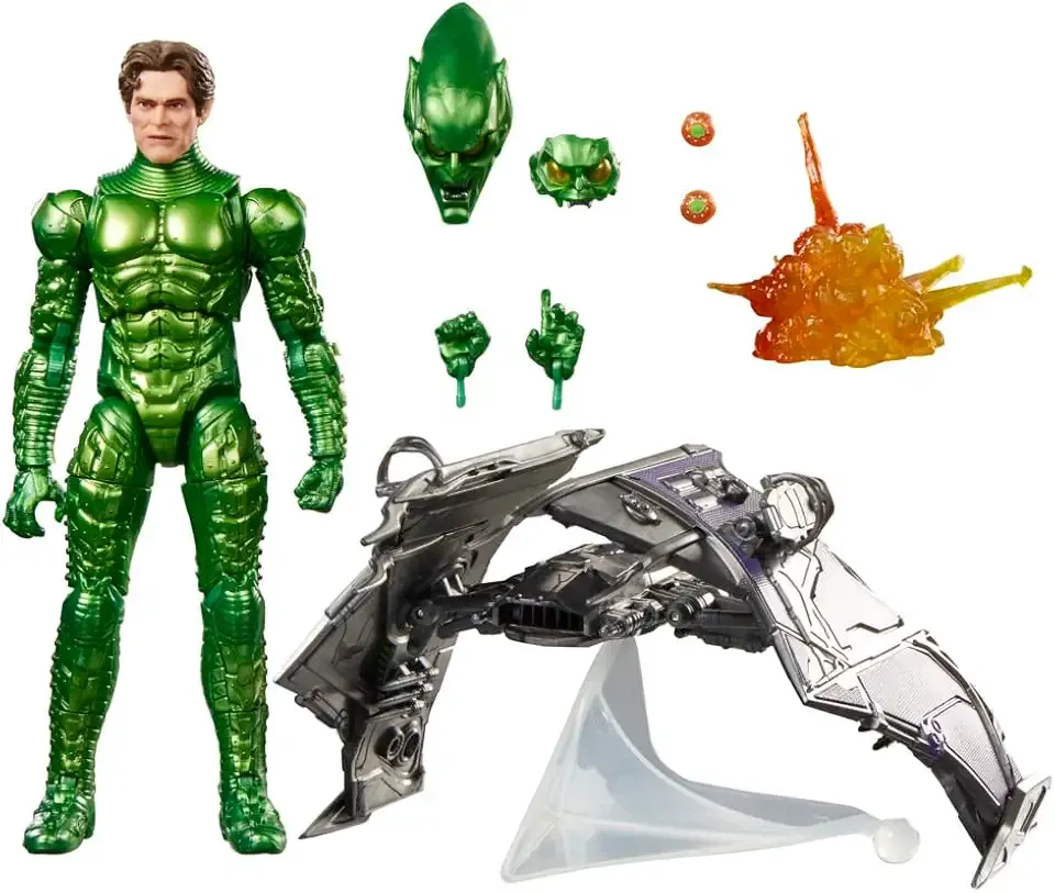 Marvel Legends Series Green Goblin, Spider-Man: No Way Home Deluxe 6 Inch Action Figure Set with Original Goblin Armor and Glider