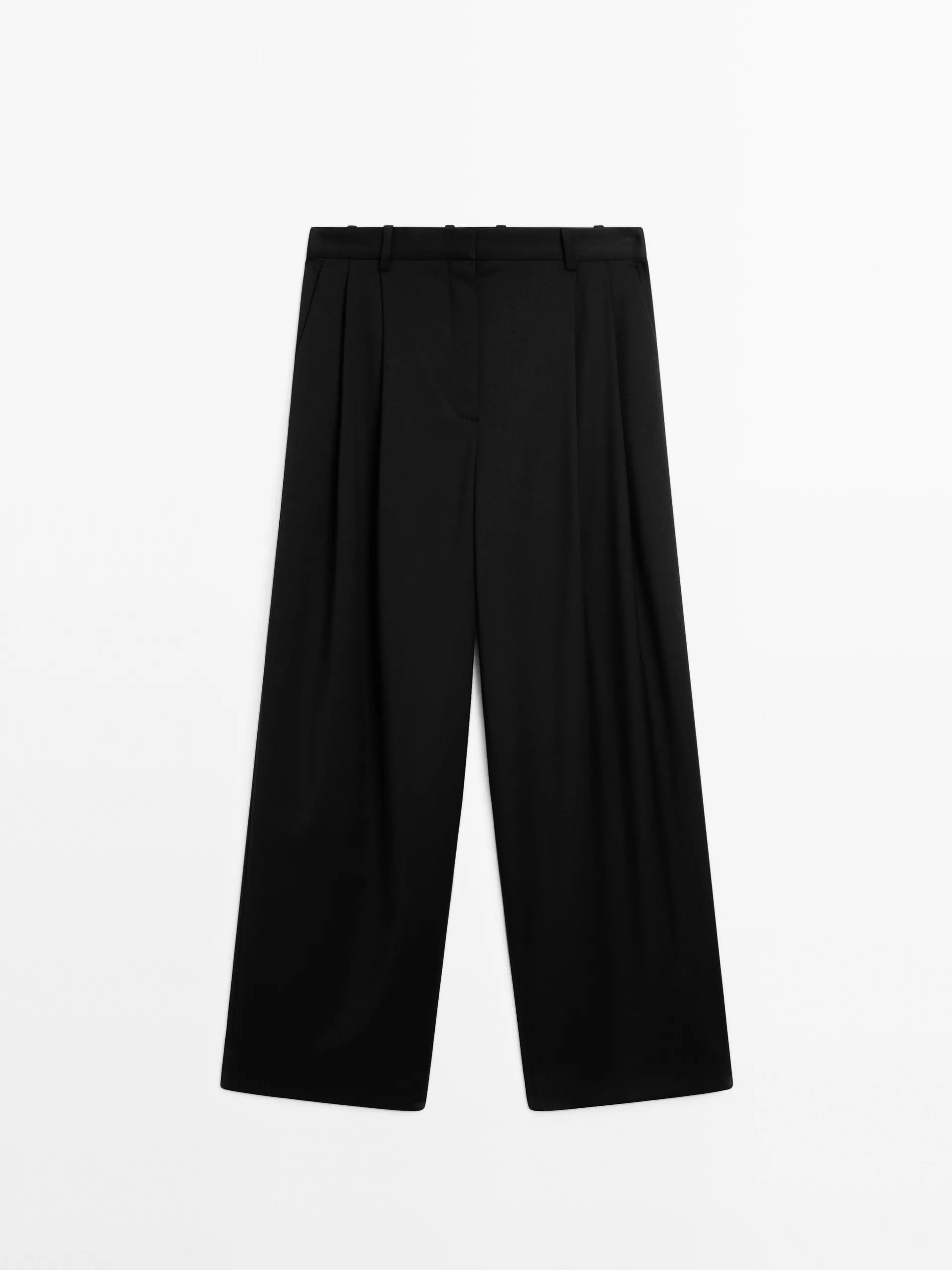 Plisované kalhoty z extra jemné vlny